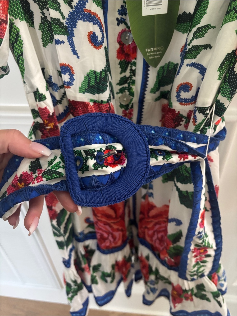 Farm Rio Tapestry off White Mini Dress NWT - Picture 5 of 6